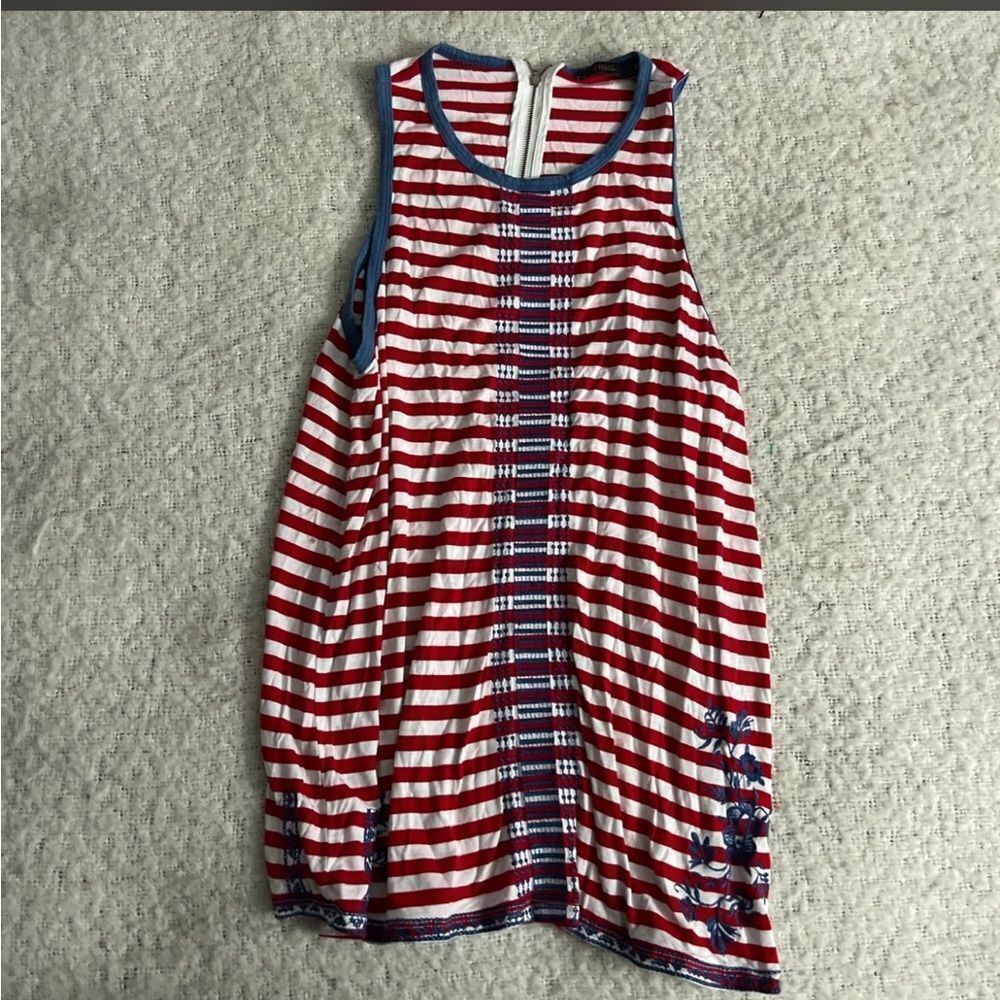 Thml red and‎ white medium tank top